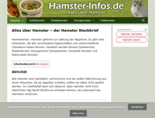 Tablet Screenshot of hamster-infos.de